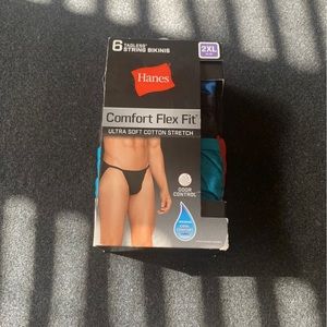 Hanes Men's Comfort Flex Fit String Bikinis 6-Pack Assorted Colors - 2X